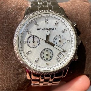Michael Kors Mother of Pearl Silver Watch